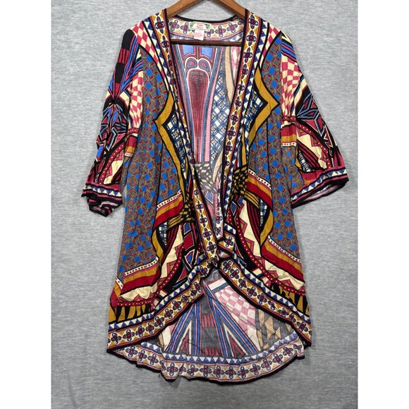 Flying Tomato Womens Kimono M Bohemian Open-Front Cardigan - Picture 1 of 5